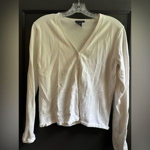 White Gap cardigan, size large but fits like a small.